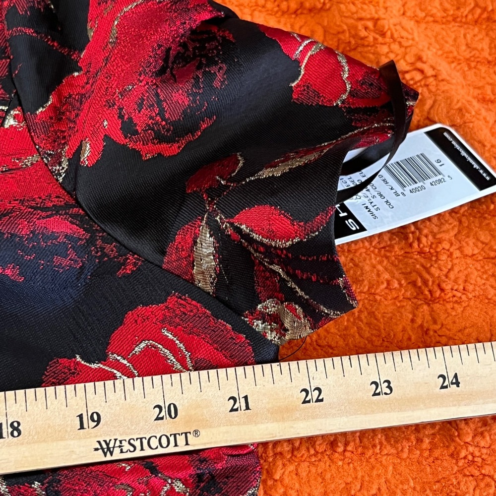 New Shani Women's Jacquard Boat Neck Tiered Dress size 16 Fit and Flare Regency - Picture 10 of 16